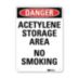 Danger: Acetylene Storage Area No Smoking Signs
