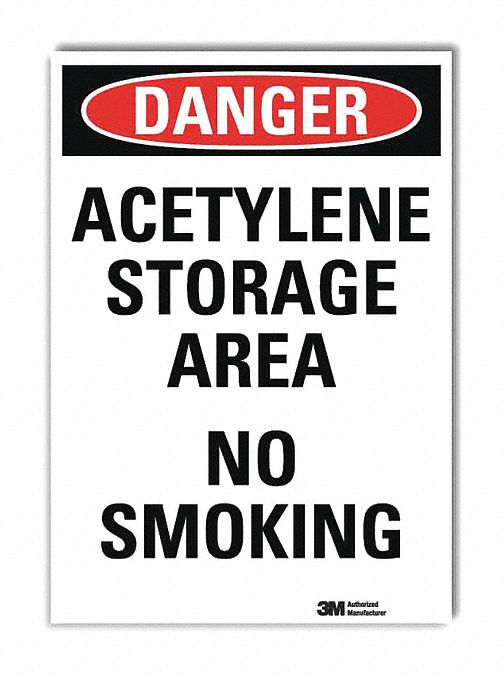 Danger Sign: Reflective Sheeting, Adhesive Sign Mounting, 7 in x 5 in Nominal Sign Size