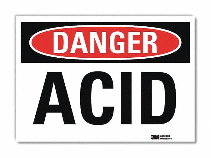 Danger Sign: Reflective Sheeting, Adhesive Sign Mounting, 5 in x 7 in Nominal Sign Size