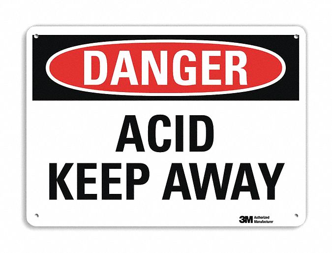Danger Sign, 7 in x 10 in, Aluminum