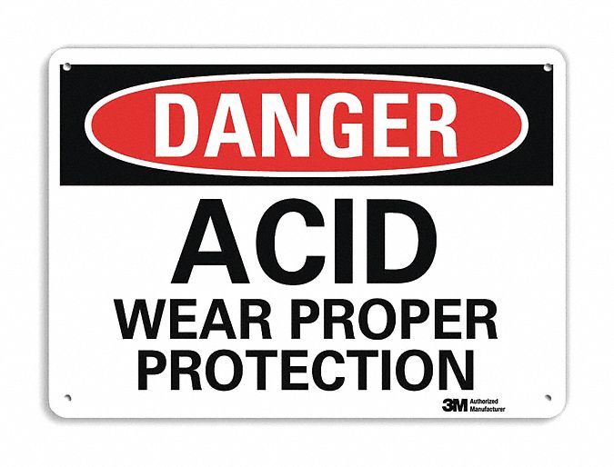 Danger Sign: Plastic, Mounting Holes Sign Mounting, 7 in x 10 in Nominal Sign Size, 0.055 in Thick
