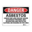 Danger: Asbestos Cancer And Lung Disease Hazard Authorized Personnel Only Respirators And Protective Clothing Are Required In This Area Signs