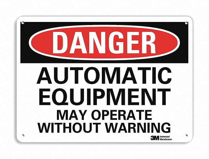 Danger Sign: Plastic, Mounting Holes Sign Mounting, 7 in x 10 in Nominal Sign Size, 0.055 in Thick