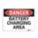 DANGER SIGN, ALUMINUM, MOUNTING HOLES, 10 IN X 14 IN NOMINAL SIGN SIZE, ENGINEER GRADE, BATTERY CHARGING AREA