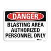 Danger: Blasting Area Authorized Personnel Only Signs