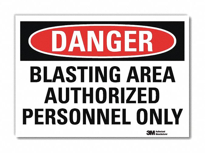 Danger Sign: Reflective Sheeting, Adhesive Sign Mounting, 7 in x 10 in Nominal Sign Size, Danger
