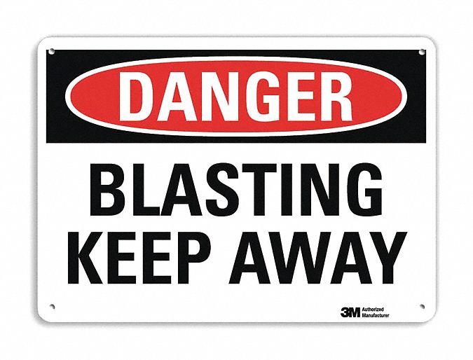 Danger Sign: Aluminum, Mounting Holes Sign Mounting, 7 in x 10 in Nominal Sign Size, Engineer Grade