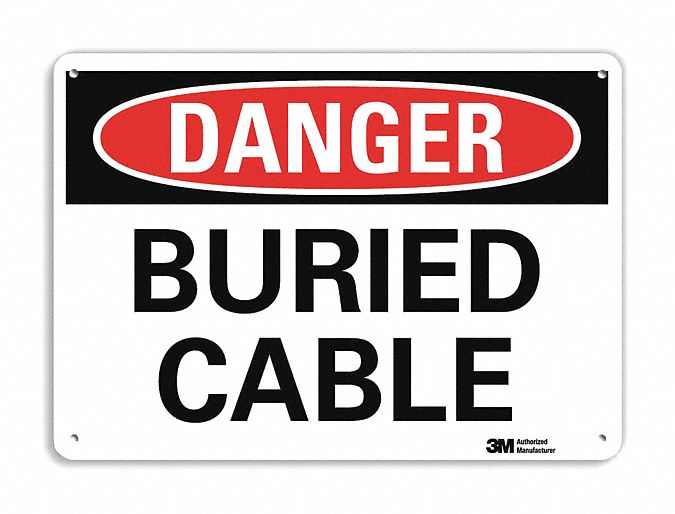 Danger Sign, 7 in x 14 in, Aluminum