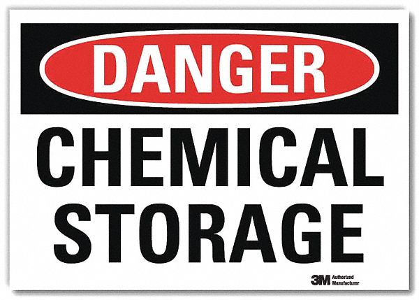 Danger Sign: Reflective Sheeting, Adhesive Sign Mounting, 7 in x 10 in Nominal Sign Size, Danger