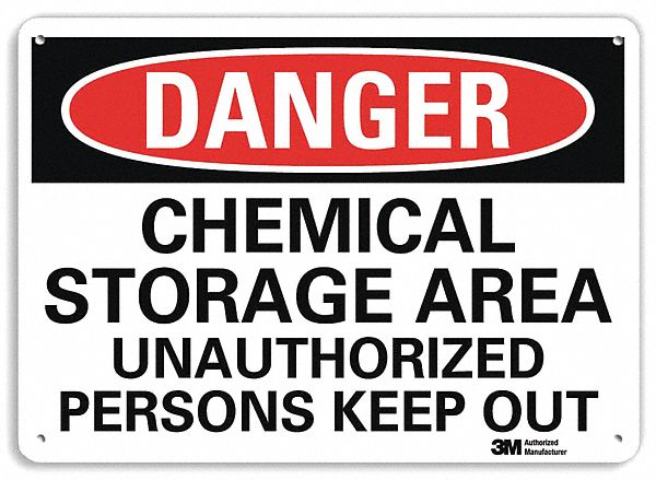 Danger Sign: Plastic, Mounting Holes Sign Mounting, 7 in x 10 in Nominal Sign Size, 0.055 in Thick