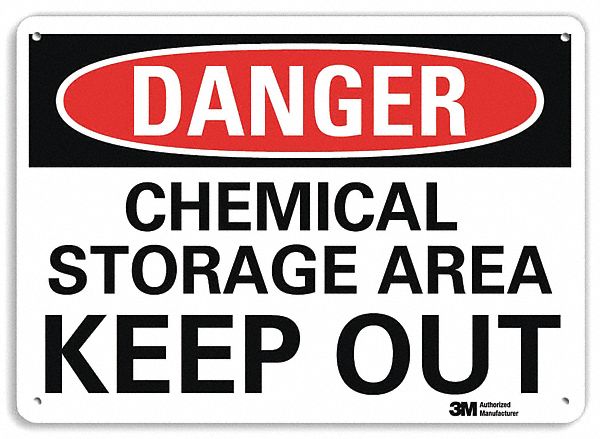 Danger Sign: Plastic, Mounting Holes Sign Mounting, 7 in x 10 in Nominal Sign Size, 0.055 in Thick