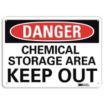 Danger: Chemical Storage Area Keep Out Signs