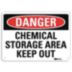 Danger: Chemical Storage Area Keep Out Signs