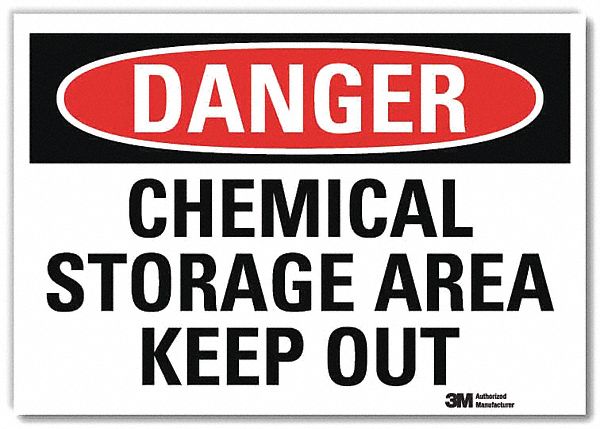 Danger Sign: Reflective Sheeting, Adhesive Sign Mounting, 7 in x 10 in Nominal Sign Size, Danger