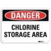 Danger: Chlorine Storage Area Signs