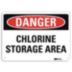 Danger: Chlorine Storage Area Signs