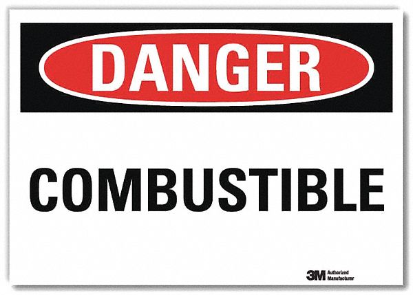 Danger Sign: Reflective Sheeting, Adhesive Sign Mounting, 7 in x 10 in Nominal Sign Size