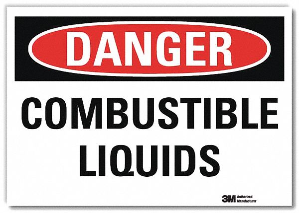 Danger Sign: Reflective Sheeting, Adhesive Sign Mounting, 7 in x 10 in Nominal Sign Size