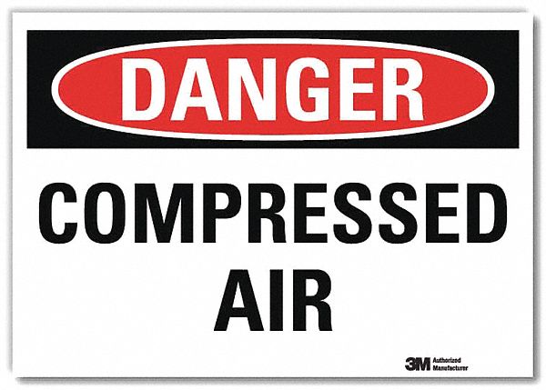 Danger Sign: Reflective Sheeting, Adhesive Sign Mounting, 7 in x 10 in Nominal Sign Size