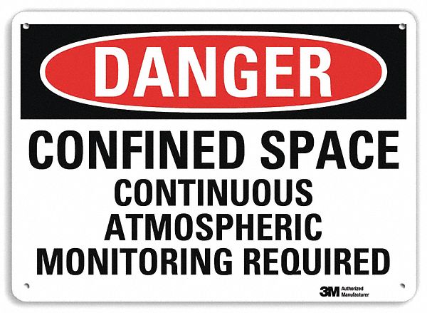 Danger Sign: Plastic, Mounting Holes Sign Mounting, 7 in x 10 in Nominal Sign Size, 0.055 in Thick