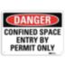 Danger: Confined Space Entry By Permit Only Signs