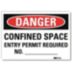 Danger: Confined Space Entry Permit Required No. _______ Signs