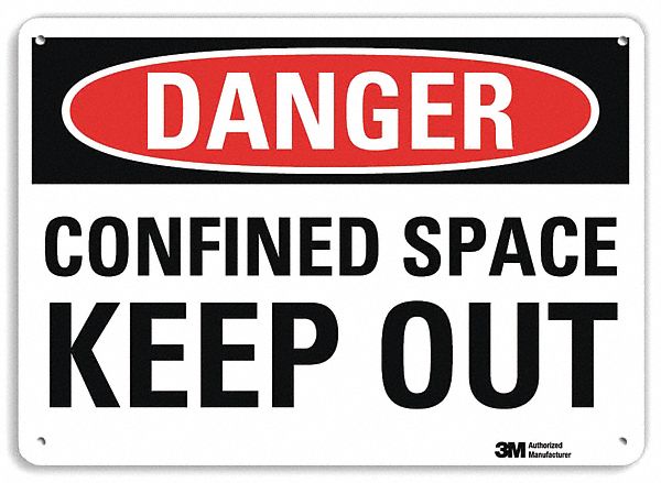Danger Sign: Plastic, Mounting Holes Sign Mounting, 7 in x 10 in Nominal Sign Size, 0.055 in Thick