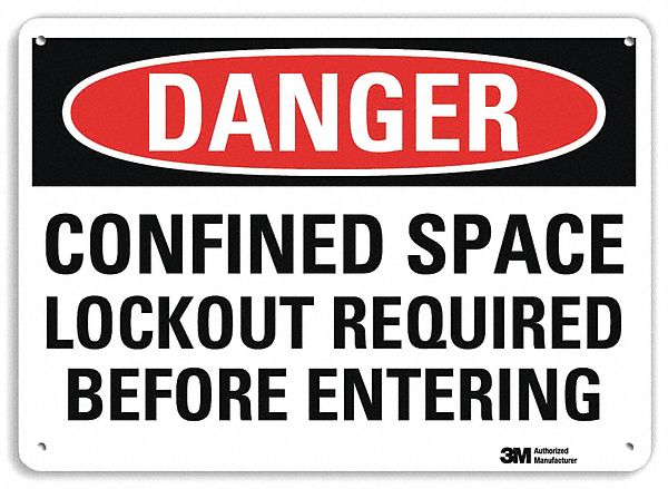 Danger Sign: Plastic, Mounting Holes Sign Mounting, 7 in x 10 in Nominal Sign Size, 0.055 in Thick