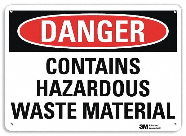 Danger Sign: Plastic, Mounting Holes Sign Mounting, 7 in x 10 in Nominal Sign Size, 0.055 in Thick