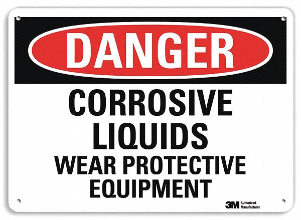 Danger Sign: Plastic, Mounting Holes Sign Mounting, 7 in x 10 in Nominal Sign Size, 0.055 in Thick