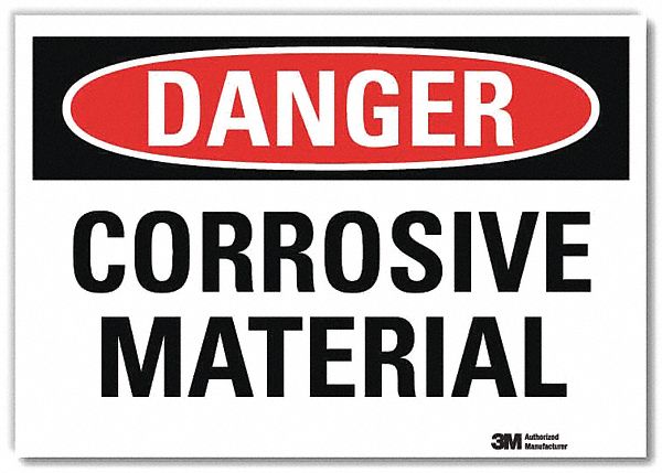 Danger Sign: Reflective Sheeting, Adhesive Sign Mounting, 7 in x 10 in Nominal Sign Size