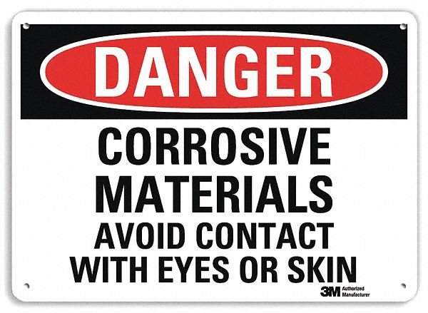 Danger Sign: Plastic, Mounting Holes Sign Mounting, 7 in x 10 in Nominal Sign Size, 0.055 in Thick