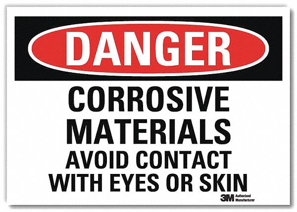 Danger Sign: Reflective Sheeting, Adhesive Sign Mounting, 7 in x 10 in Nominal Sign Size