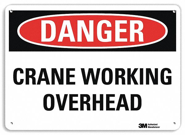 Danger Sign: Plastic, Mounting Holes Sign Mounting, 7 in x 10 in Nominal Sign Size, 0.055 in Thick