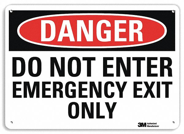 Danger Sign: Plastic, Mounting Holes Sign Mounting, 7 in x 10 in Nominal Sign Size, 0.055 in Thick