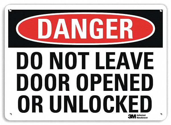 Danger Sign: Plastic, Mounting Holes Sign Mounting, 7 in x 10 in Nominal Sign Size, 0.055 in Thick