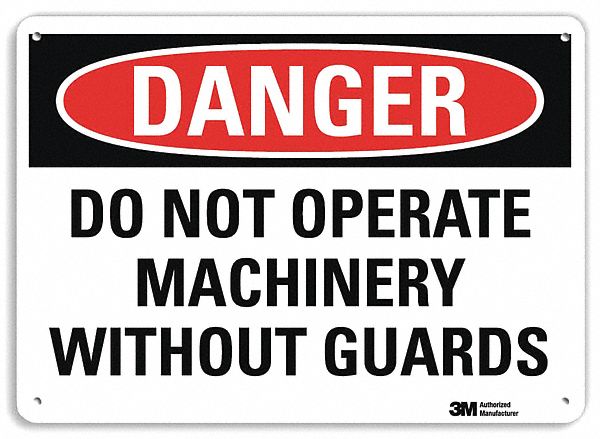 Danger Sign, 10 in x 14 in, Plastic