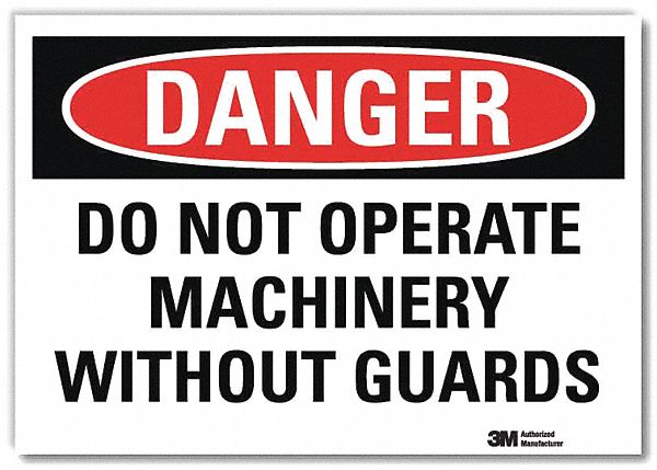 Danger Sign, 7 in x 10 in, Rflct Sheeting