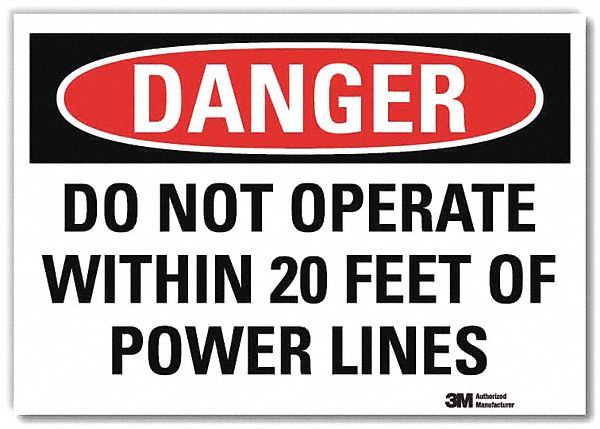 Danger Sign: Reflective Sheeting, Adhesive Sign Mounting, 7 in x 10 in Nominal Sign Size, Danger