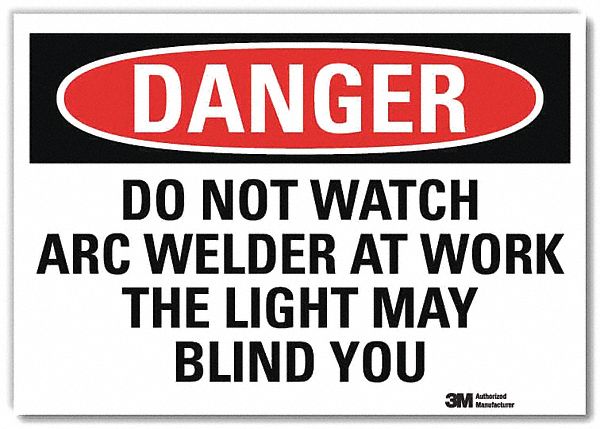 Danger Sign: Reflective Sheeting, Adhesive Sign Mounting, 7 in x 10 in Nominal Sign Size, Danger