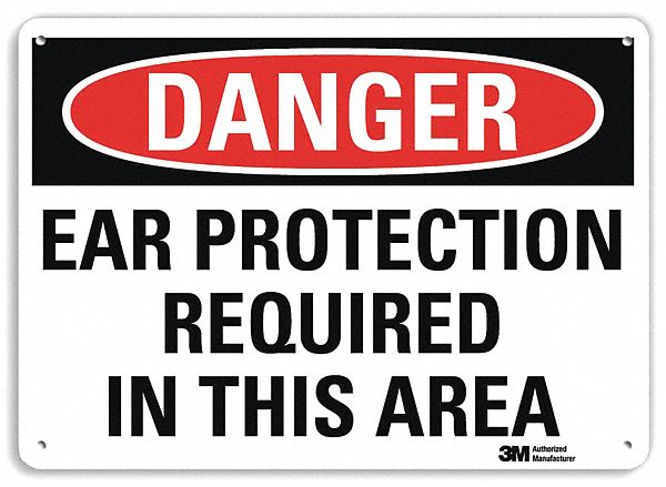 Danger Sign: Plastic, Mounting Holes Sign Mounting, 7 in x 10 in Nominal Sign Size, 0.055 in Thick