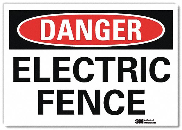 Danger Sign: Reflective Sheeting, Adhesive Sign Mounting, 7 in x 10 in Nominal Sign Size