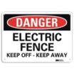 Danger: Electric Fence Keep Off Keep Away Signs