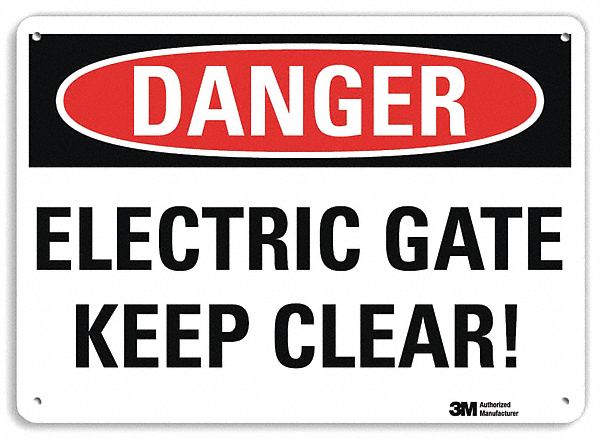 Danger Sign, 7 in x 10 in, Aluminum