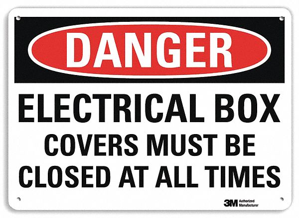 Danger Sign: Plastic, Mounting Holes Sign Mounting, 7 in x 10 in Nominal Sign Size, 0.055 in Thick