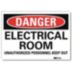 Danger: Electrical Room Unauthorized Personnel Keep Out Signs