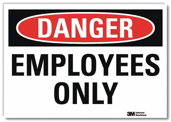 Danger Sign: Reflective Sheeting, Adhesive Sign Mounting, 7 in x 10 in Nominal Sign Size, Danger