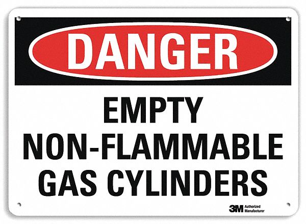 Danger Sign: Plastic, Mounting Holes Sign Mounting, 7 in x 10 in Nominal Sign Size, 0.055 in Thick
