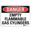 Danger: Empty Flammable Gas Cylinders Signs