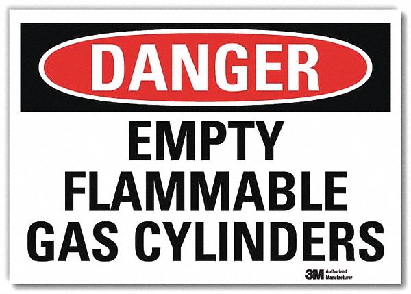 Danger Sign: Reflective Sheeting, Adhesive Sign Mounting, 7 in x 10 in Nominal Sign Size, Danger